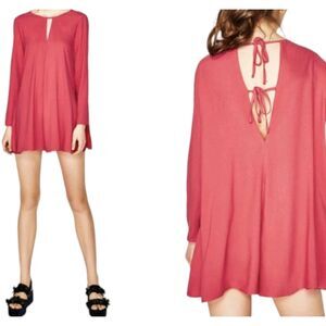 Zara Romper Shorts Micro Mini Mod GoGo Twiggy Babydoll Tunic Party Retro Coral S